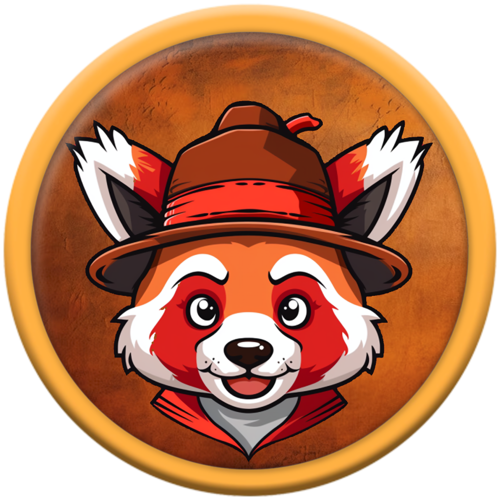 red panda wif hat logo crypto meme